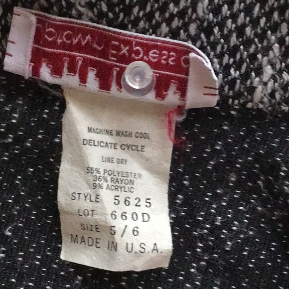 Vintage Uptown Expressions black and white textured woven mid-length dress - Picture 10 of 16